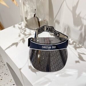 Dior Navy and Clear Logo Visor